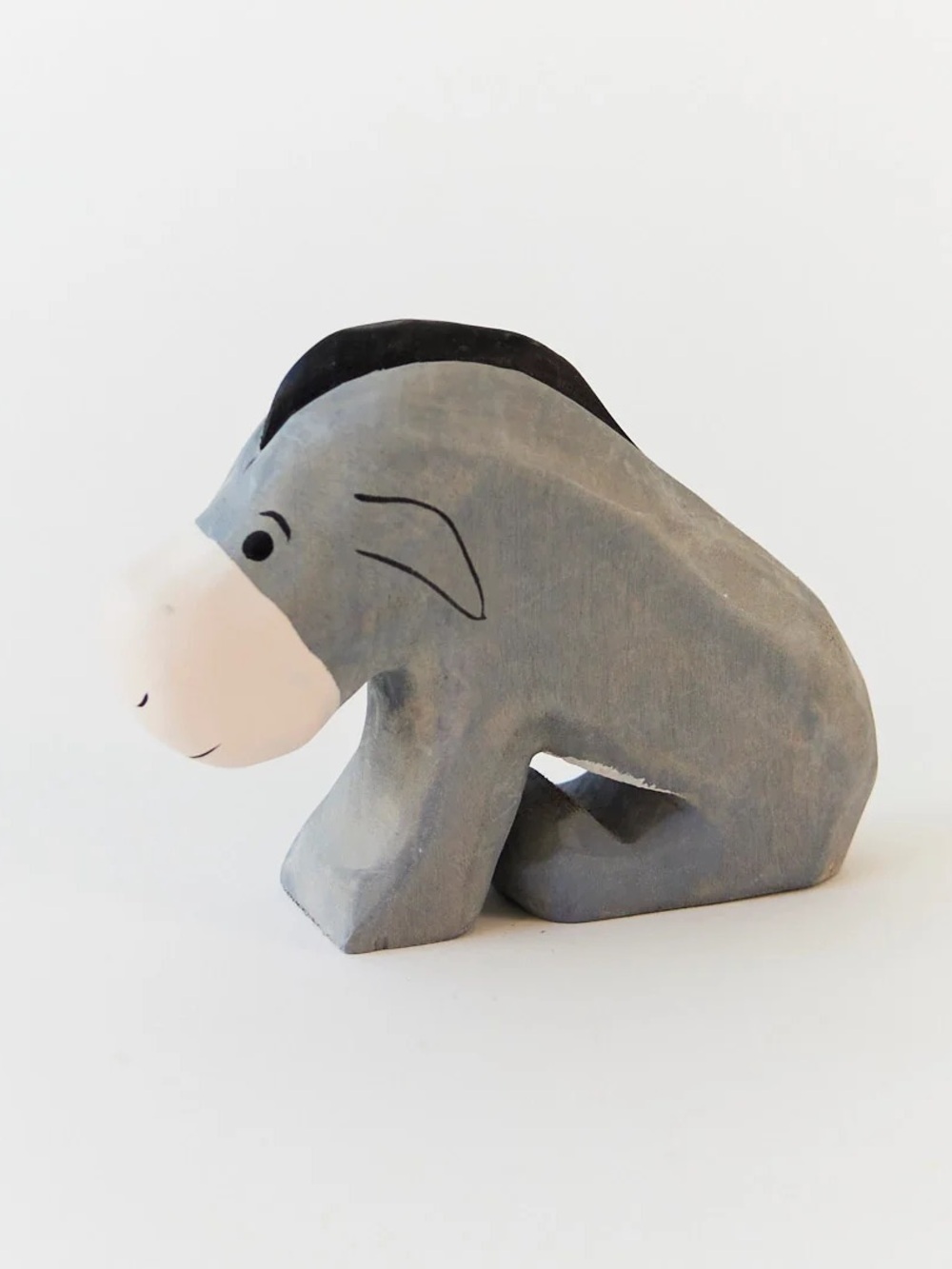 NEW Sarah’s Silks Wooden Eeyore Donkey Toy Figure